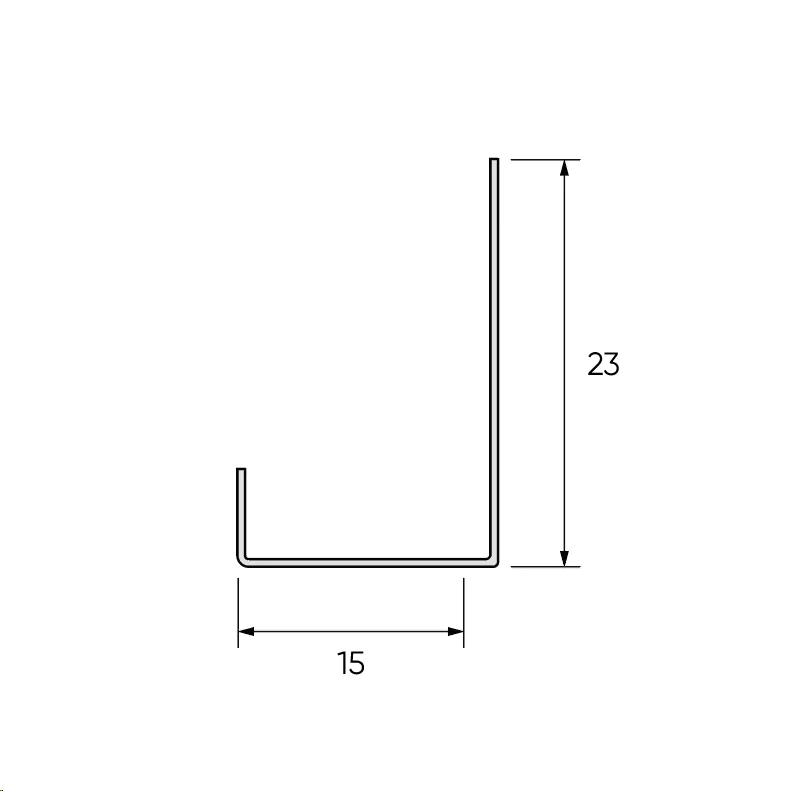Схема планки стартовой для монтажа клинкерной плитки, 0,7