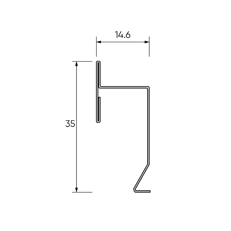 Схема планка рядовая для монтажа клинкерной плитки, 0,7